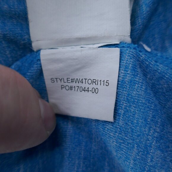 Prana Womens Cropped Athletic Legging‎ Small Blue Hem Cutout Workout Yoga - Picture 14 of 15